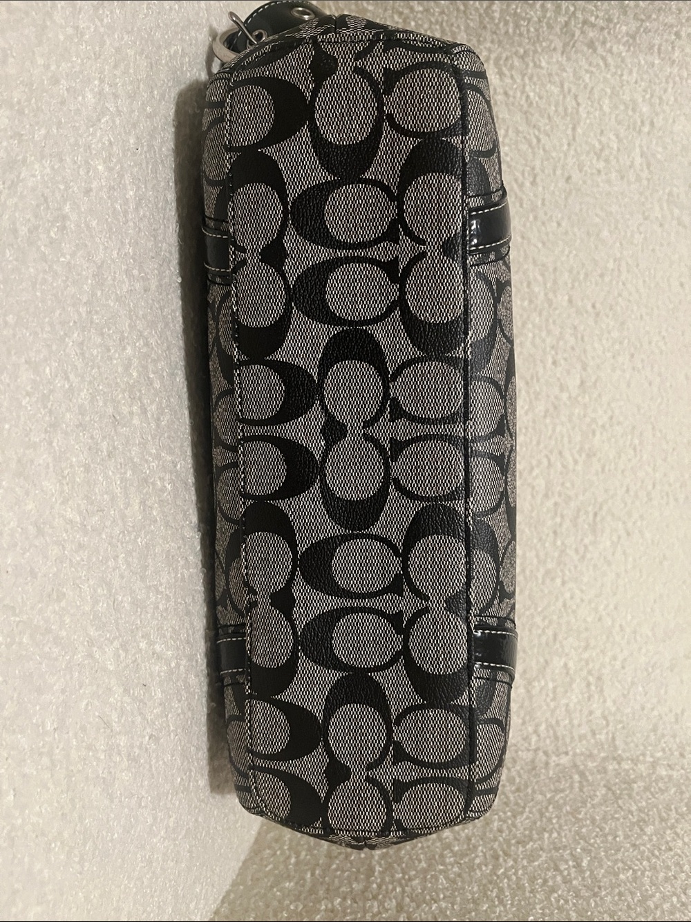 Coach Black and Gray Signature Shoulder Bag - Picture 5 of 10